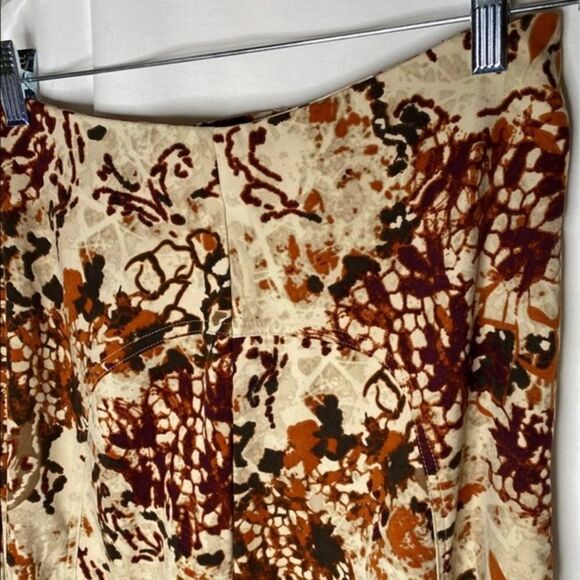 Christopher & Banks Brown Floral A Line Skirt - Picture 3 of 5